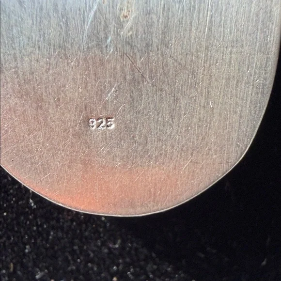 White Buffalo Horse Shoe Sterling Silver Necklace - Picture 3 of 4